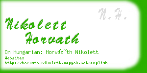 nikolett horvath business card